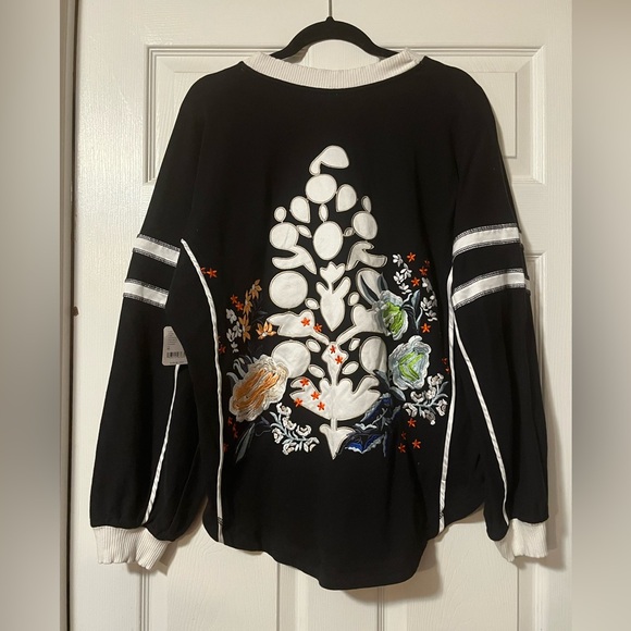 NWT Free People Movement Rugby Ready Logo Layer Pullover Sweatshirt - Picture 2 of 9